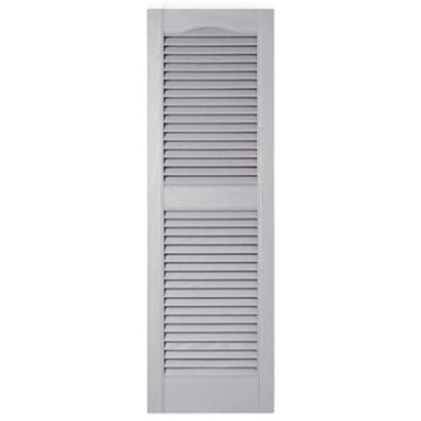 Sleep Ez 010140048030 15 x 48 in. Paintable Vinyl Louvered Shutter Pair SL2671903